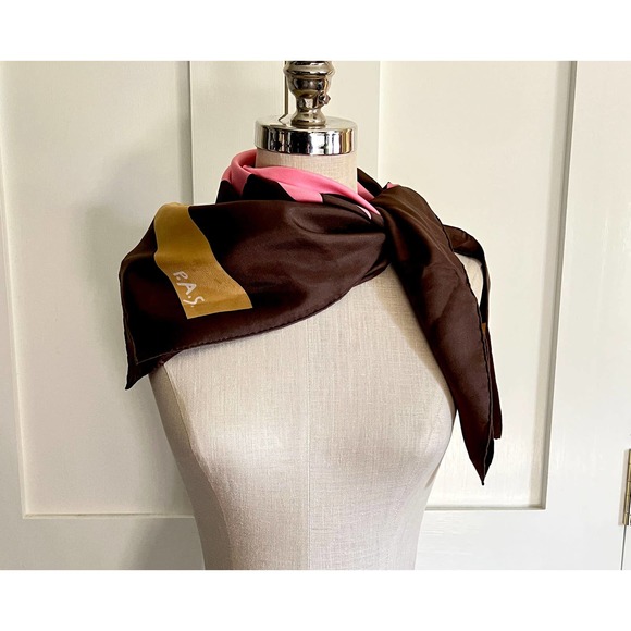 Vintage 60s P.A.S. Handrolled Silk Scarf - Picture 1 of 7